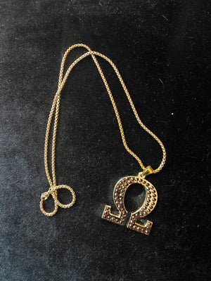 Omega Necklace with purple stones