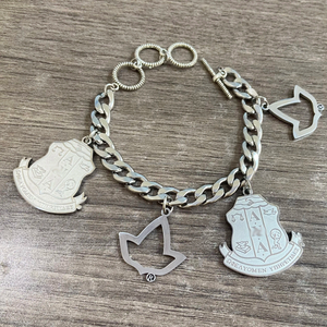 AKA Stainless Steel Charm Bracelet