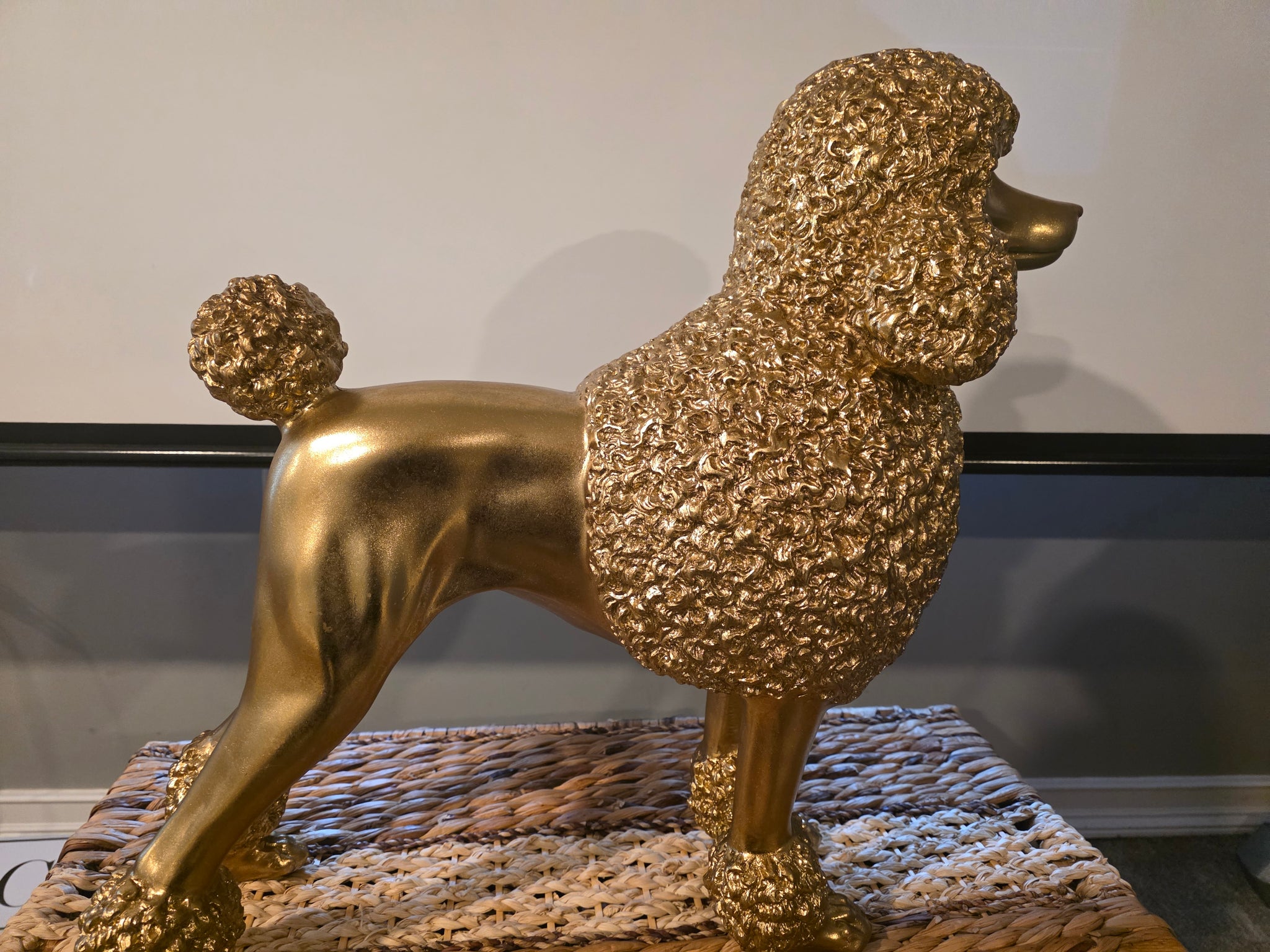 Gold Ceramic Poodle