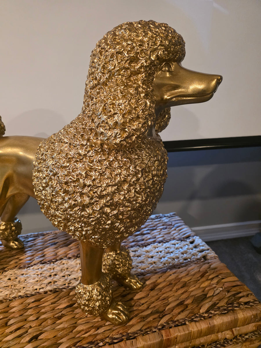 Gold Ceramic Poodle