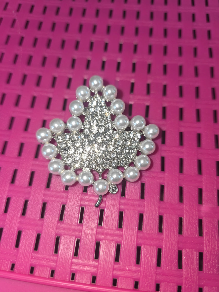 AKA IVY Rhinestone & Pearl Brooch