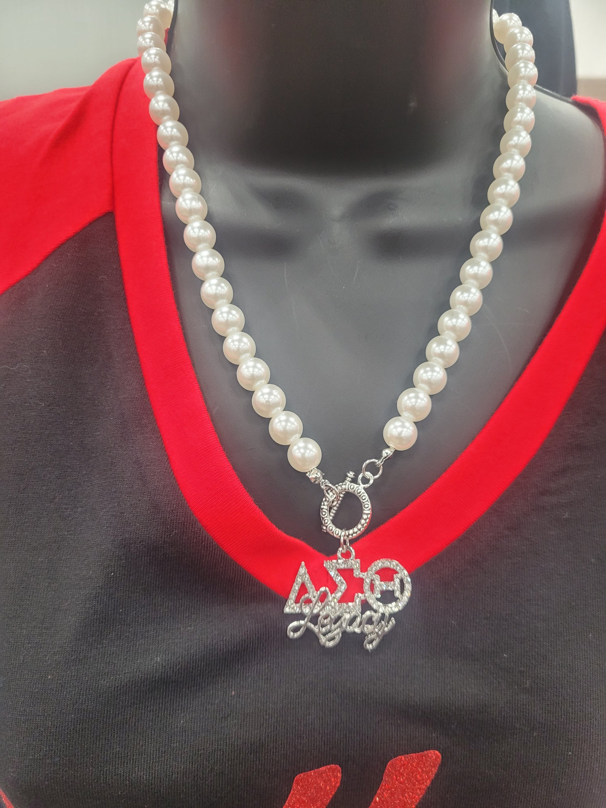 Delta Legacy Delta Legacy Pearl Necklace - Greek CertiPHIed Apparel