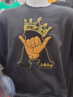 King Alpha Chenille sweatshirt