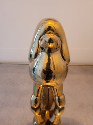 Gold Ceramic Poodle