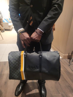 Alpha "LV" Damier Inspired Weekender Bag
