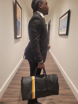 Alpha "LV" Damier Inspired Weekender Bag