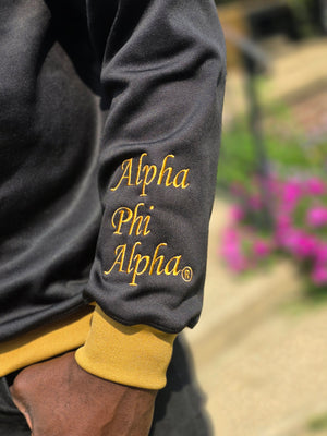 Alpha Chenille Crest Sweatshirt with Script