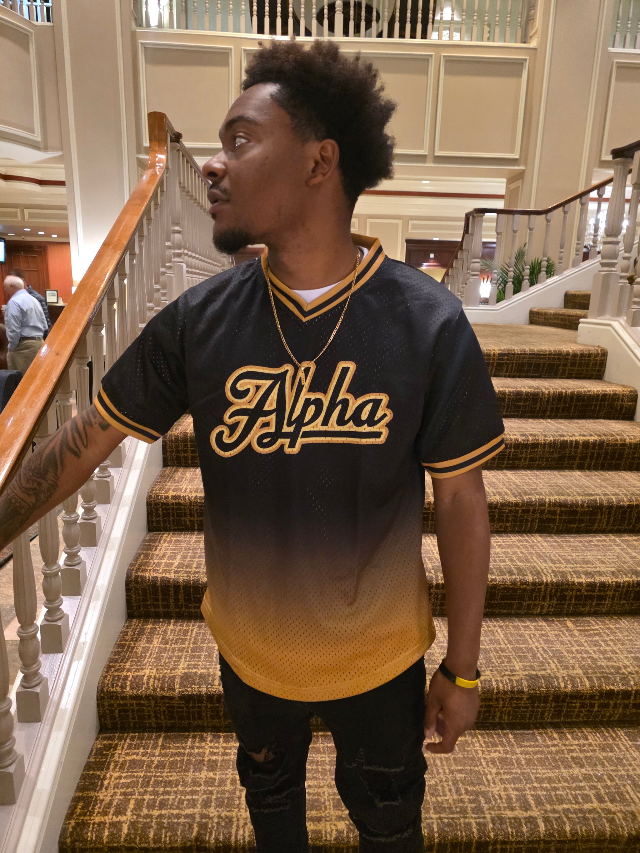 Alpha Ombre Baseball Mesh Jersey