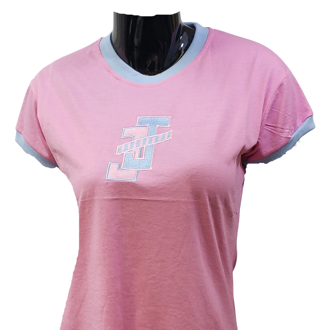 J & J Ladies Ringer Tee - Greek CertiPHIed Apparel