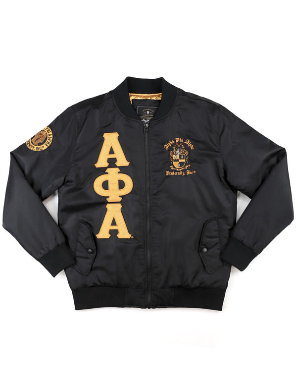 Alpha Bomber Jacket with 1906 on the back - Greek CertiPHIed Apparel