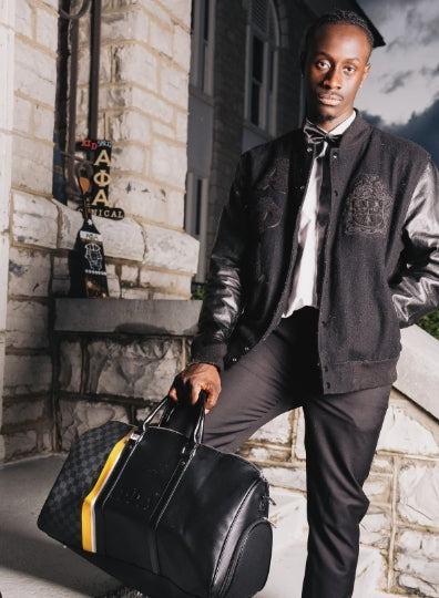 Alpha "LV" Damier Inspired Weekender Bag