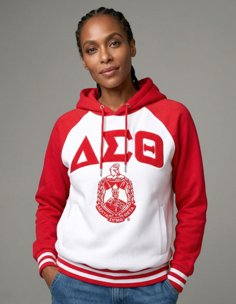 DELTA TWO-TONED PULLOVER HOODIE