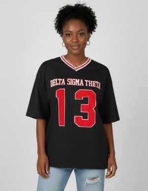 DELTA OVERSIZED CHENILLE FOOTBALL JERSEY