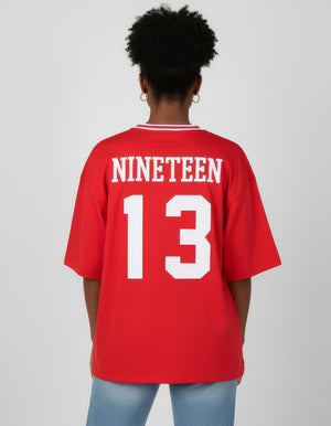 DELTA OVERSIZED CHENILLE FOOTBALL JERSEY