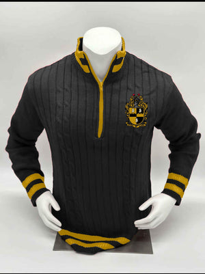 ALPHA 3/4 ZIP RIBBED SWEATER (PRE-ORDER ONLY)