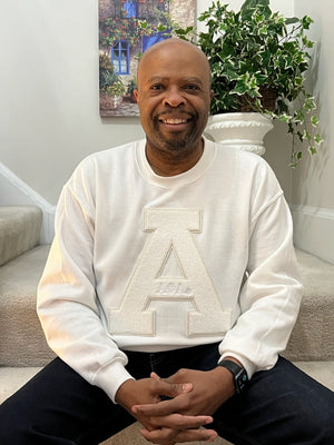 Monochromatic Chenille "A" Crewneck