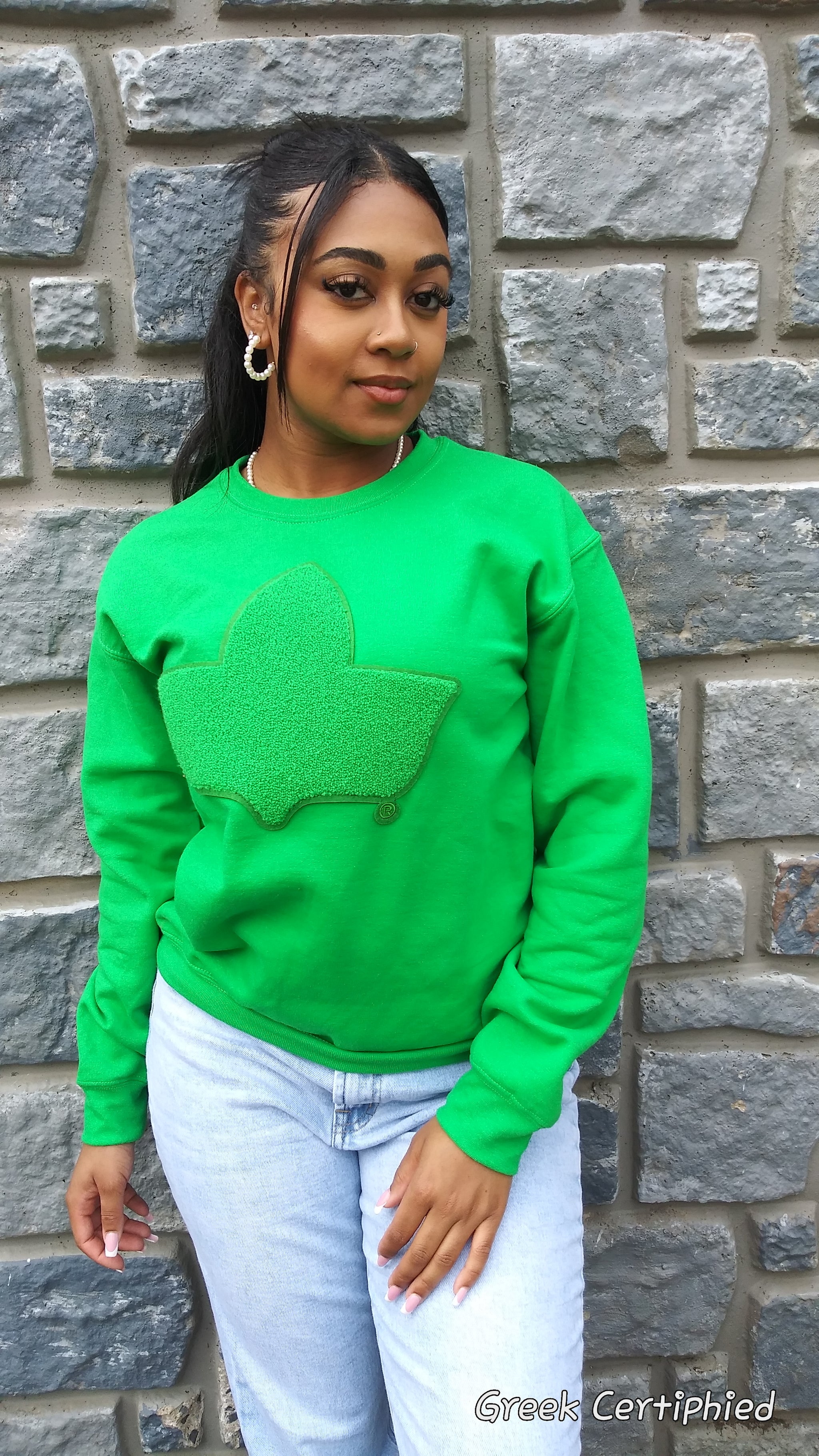 Chenille green hotsell sweater