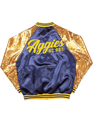 NORTH CAROLINA A&T SEQUINS SATIN JACKET