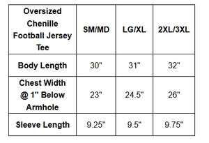 AKA OVERSIZED CHENILLE FOOTBALL JERSEY