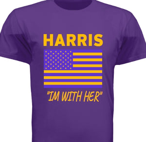 Purple & Gold Kamala Tee