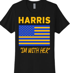 Ladies Kamala Tee-BLUE & GOLD