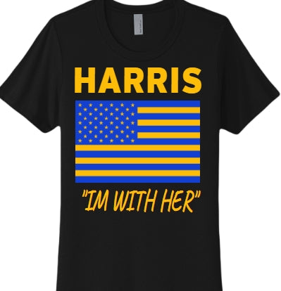 Ladies Kamala Tee-BLUE & GOLD