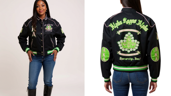 AKA Twill Racing Jacket - Greek CertiPHIed Apparel