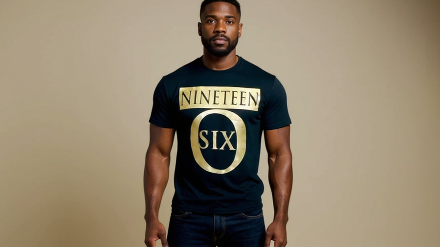 NINETEEN O SIX Metallic Gold Tee