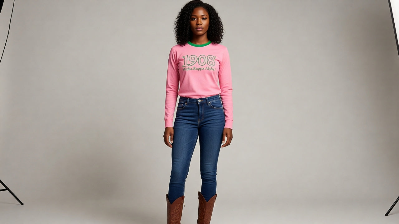 AKA Embroidered long sleeve tee