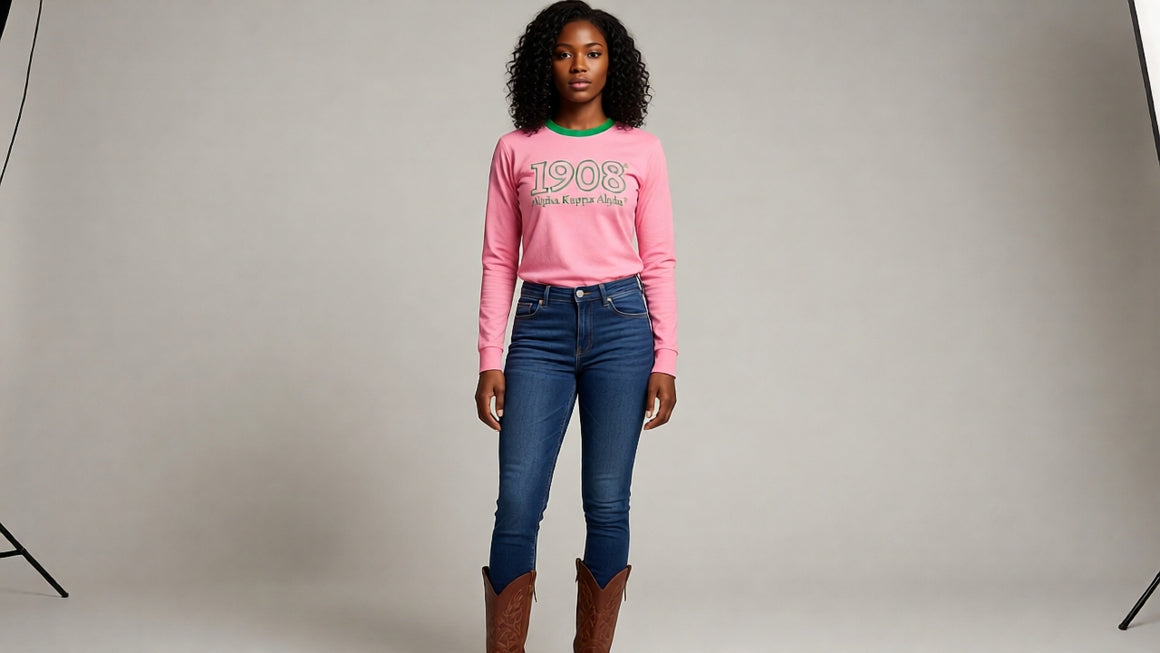AKA Embroidered long sleeve tee