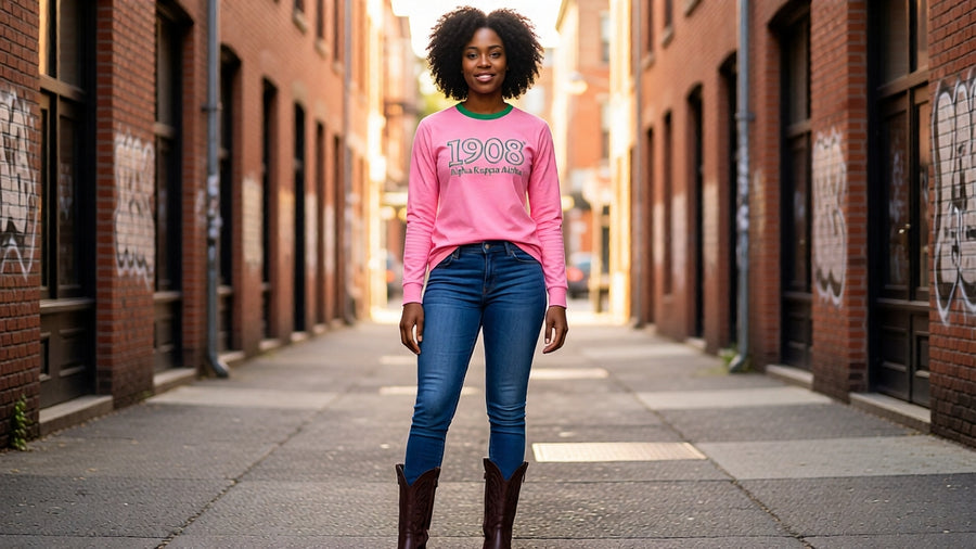 AKA Embroidered long sleeve tee