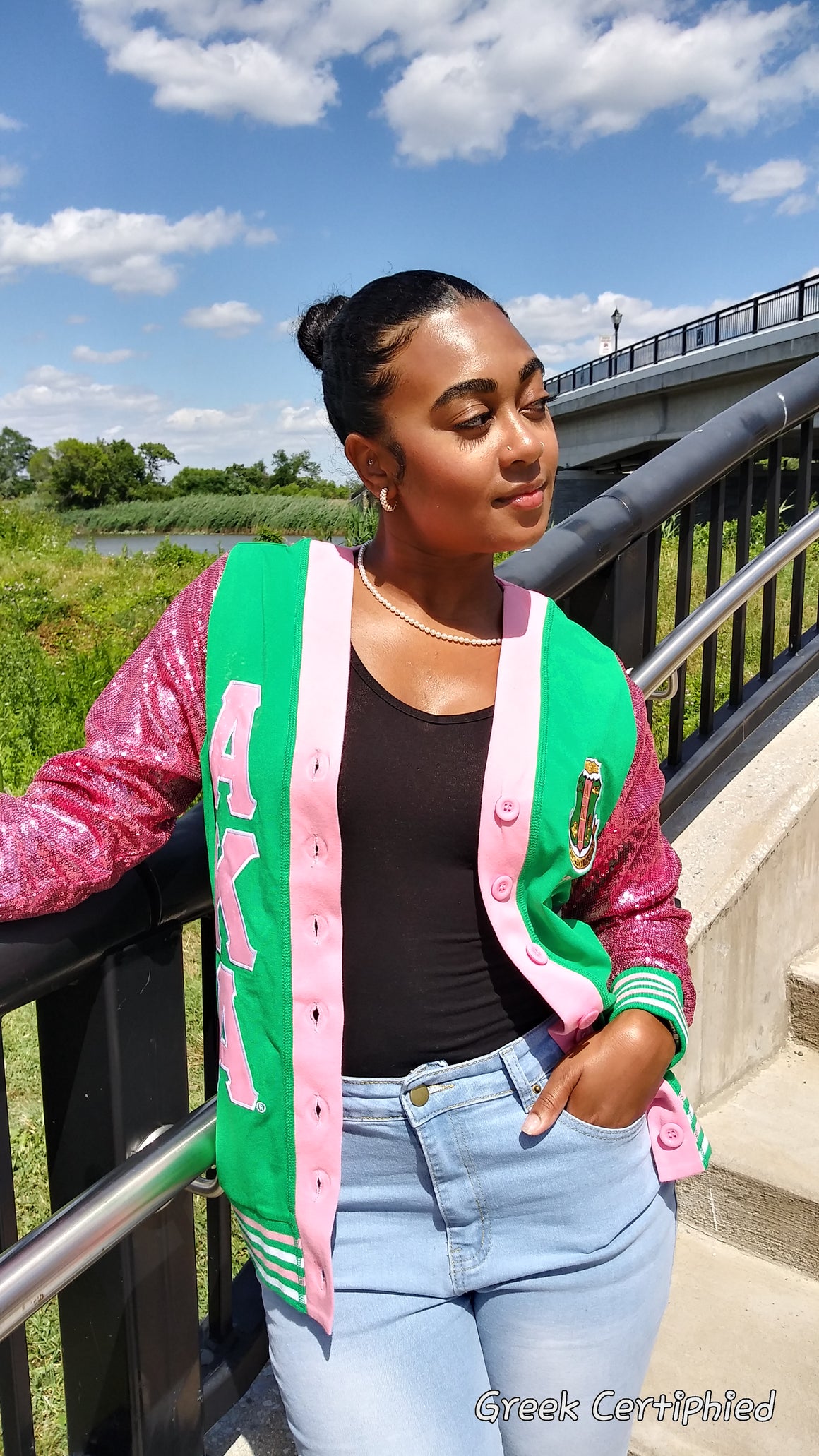 AKA CARDIGAN WITH SEQUIN SLEEVES