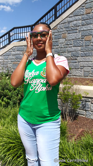 AKA Sequin V Neck Tee