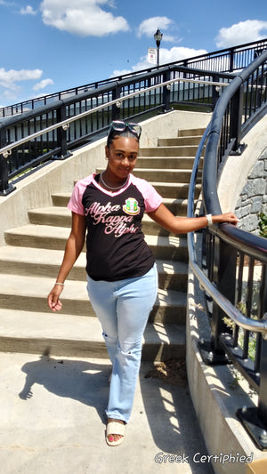 AKA Sequin V Neck Tee