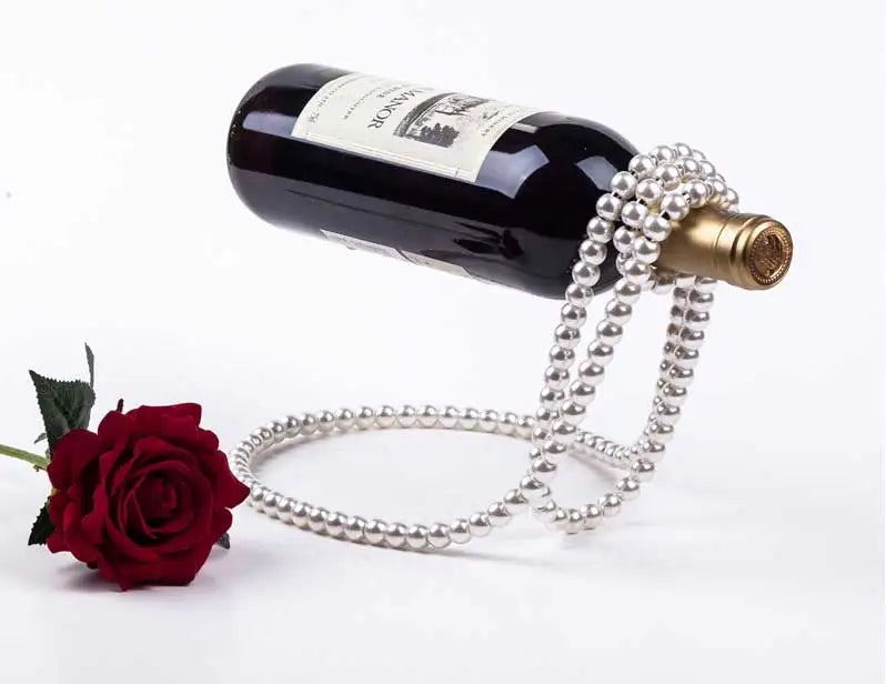 Pearl Necklace Suspension Wine Bottle Holder
