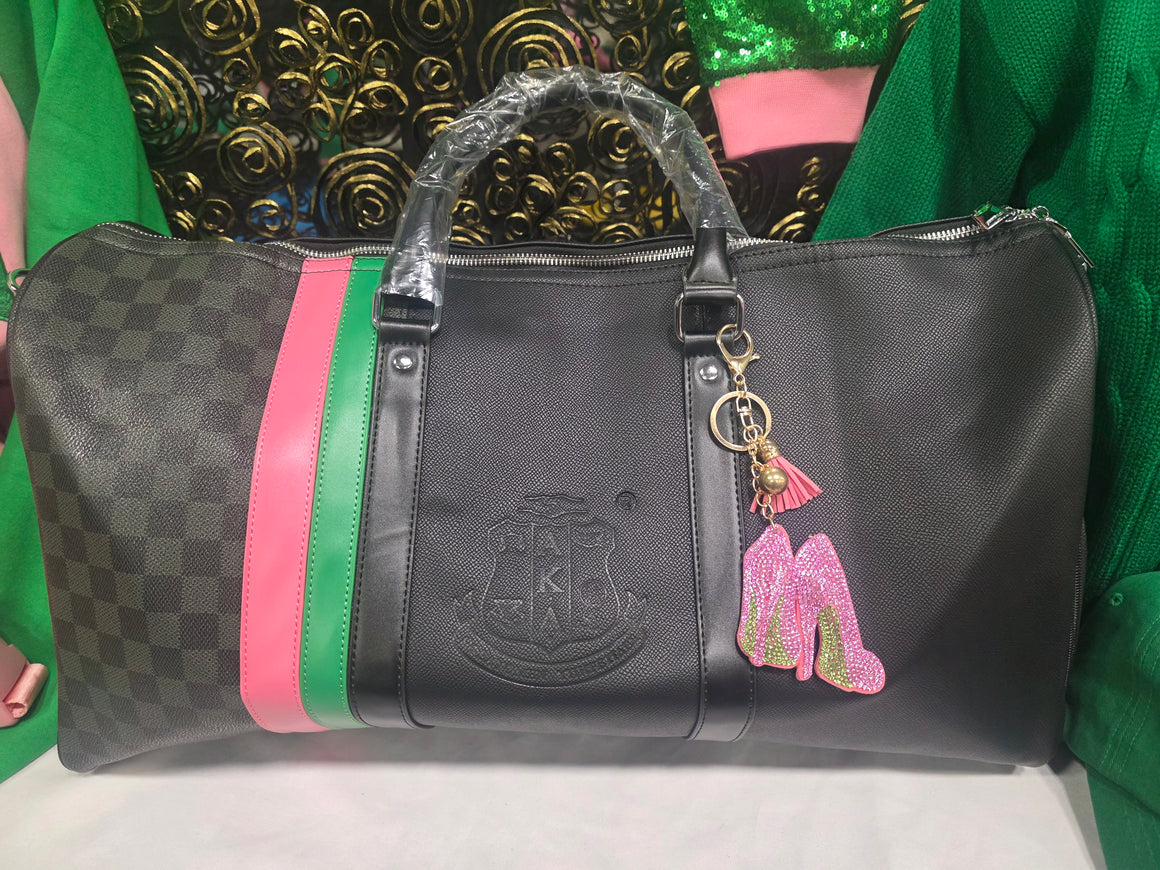 AKA "LV" Damier Inspired Weekender Bag