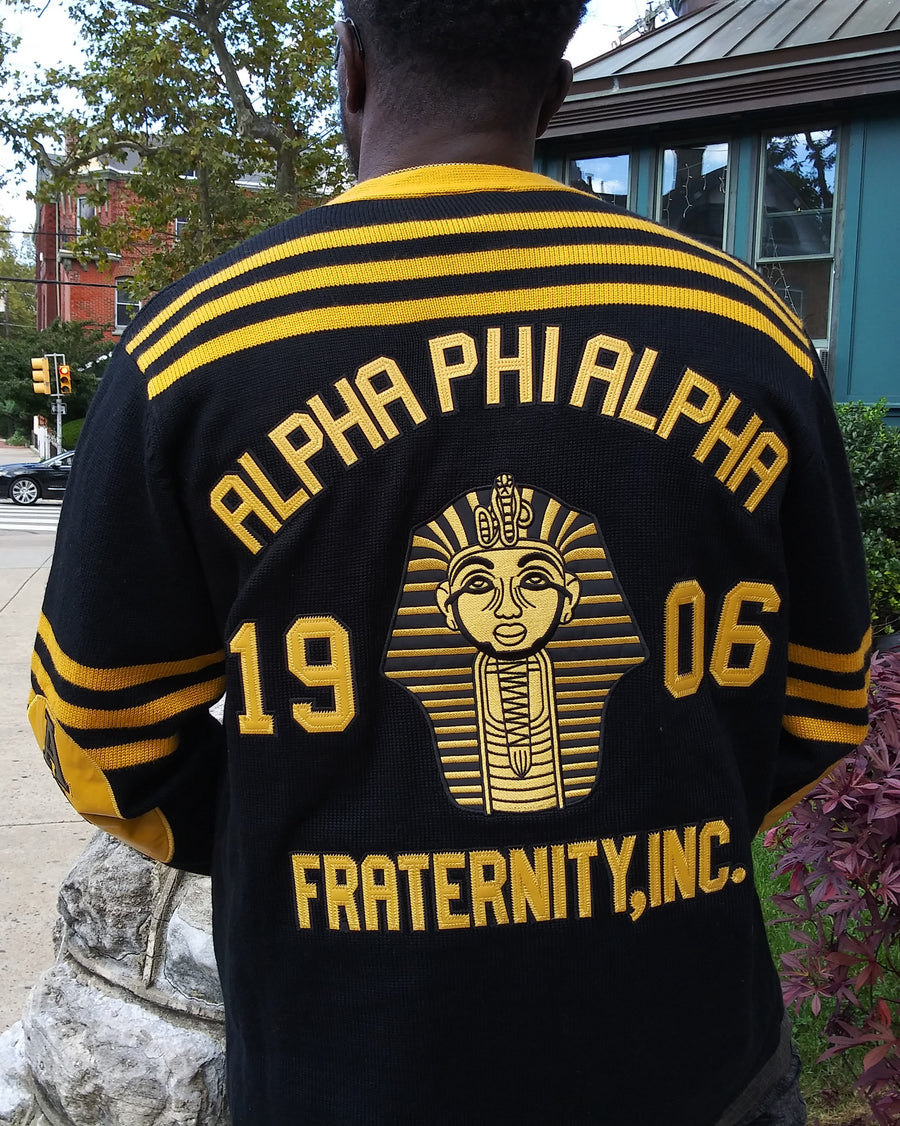 Alpha Button Down with Sphinx on the back