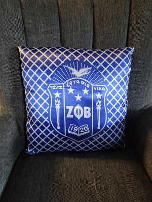 Zeta Satin Checkered Pillow