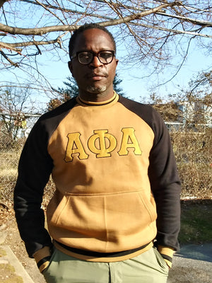 2-tone Black & Old Gold Alpha Sweatshirt