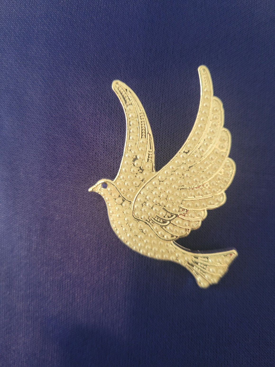 Pearl encrusted Dove Pin