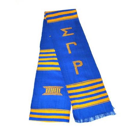 S G Rho Kente Grad Stole