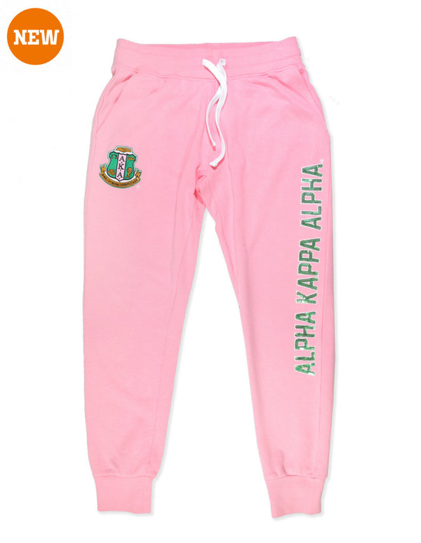 AKA Sequin Joggers Greek CertiPHIed Apparel