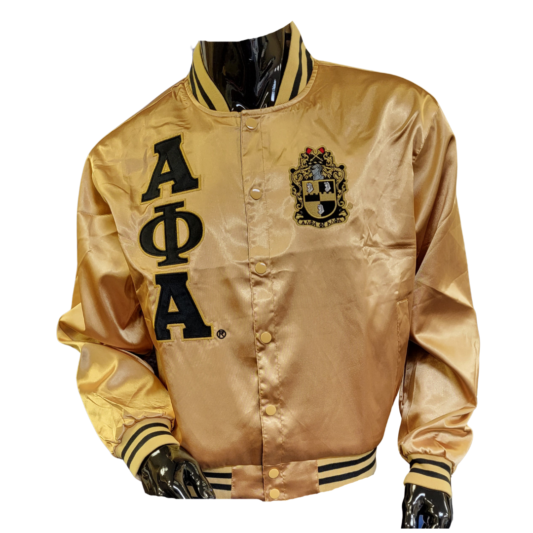 Alpha Textile Jacket Alpha Satin Jacket - Greek CertiPHIed Apparel