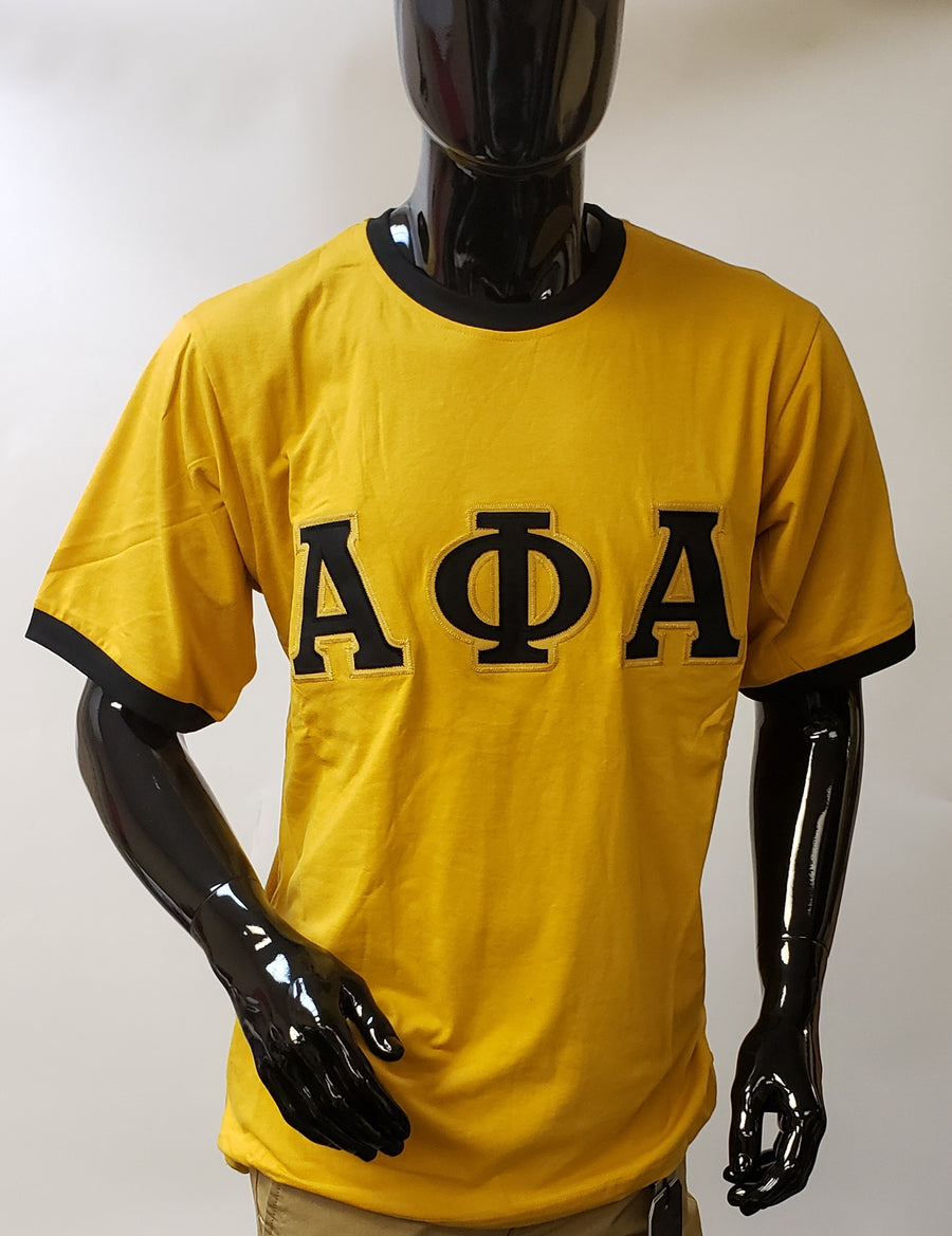 Gold Alpha Ringer Tee