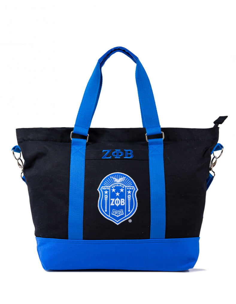 Big Letter Zeta Canvas Tote