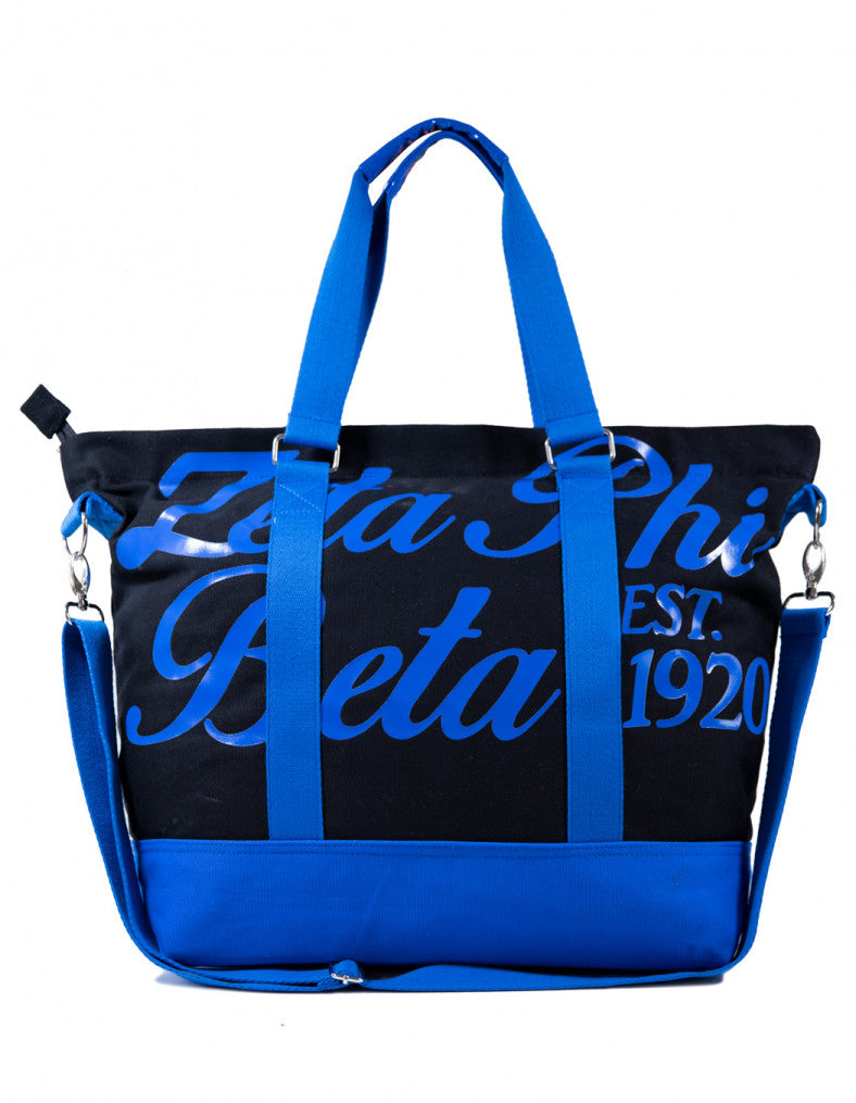 Big Letter Zeta Canvas Tote