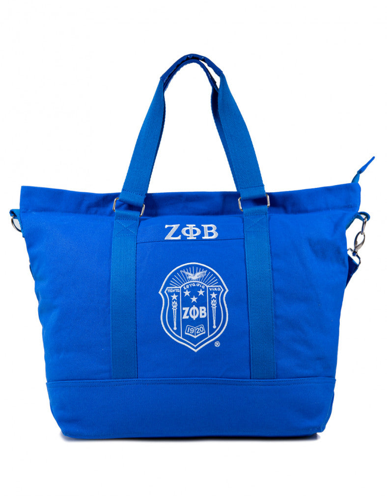 Big Letter Zeta Canvas Tote
