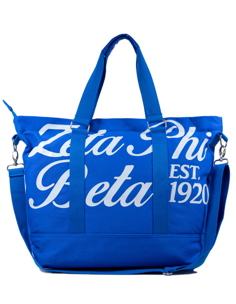 Big Letter Zeta Canvas Tote
