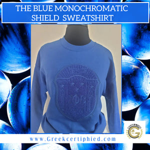 Blue Monochromatic Shield Sweatshirt