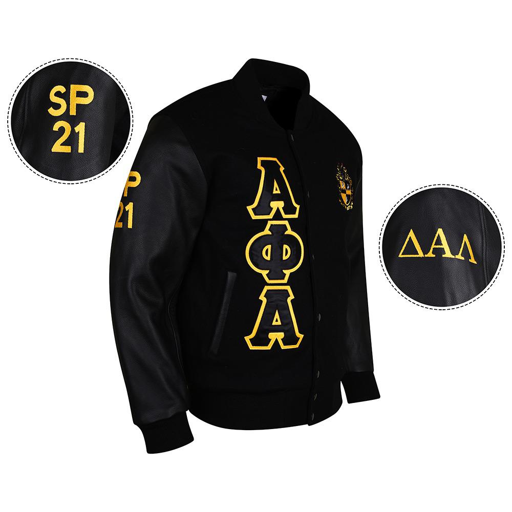 Alpha Phi Omega Varsity Letterman Jacket with Greek Letters and